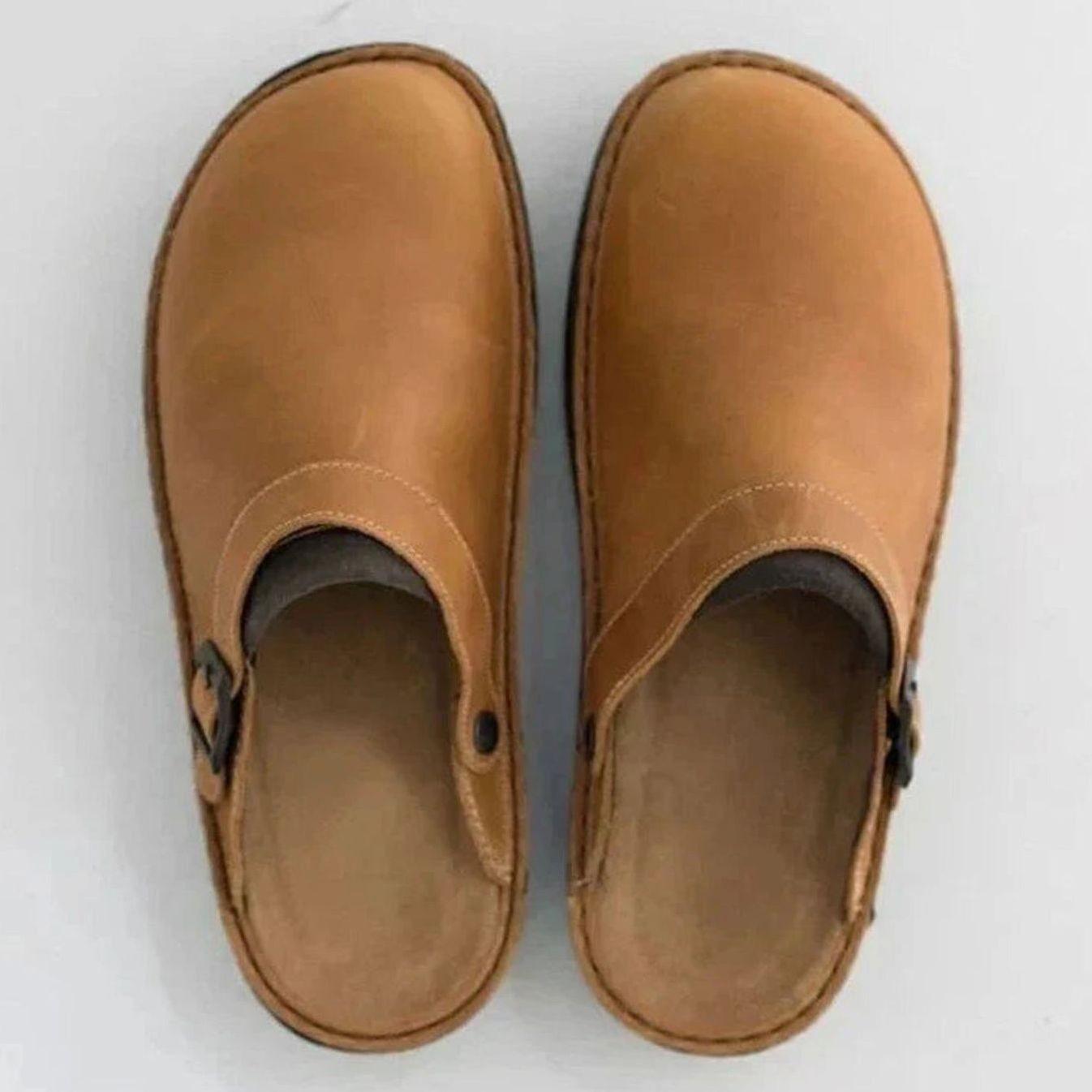 Rowan | Orthopedic Adjustable Buckle Suede Slip-On Comfort Clogs