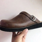 Rowan | Orthopedic Adjustable Buckle Suede Slip-On Comfort Clogs
