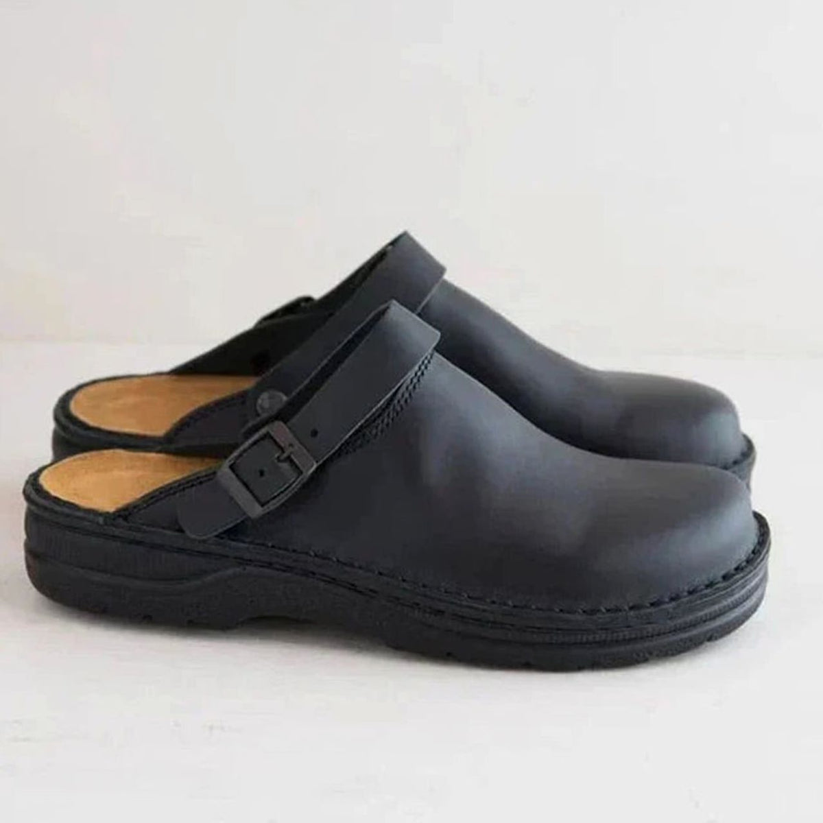 Rowan | Orthopedic Adjustable Buckle Suede Slip-On Comfort Clogs