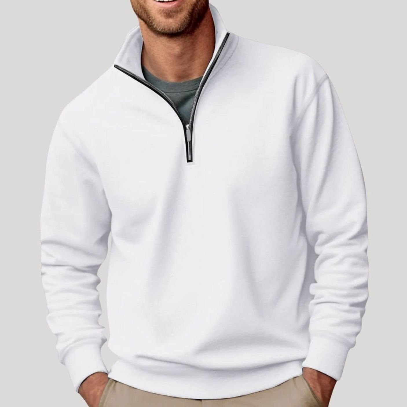 Mason | Men’s Quarter-Zip Fleece Stand-Collar Pullover Sweatshirt