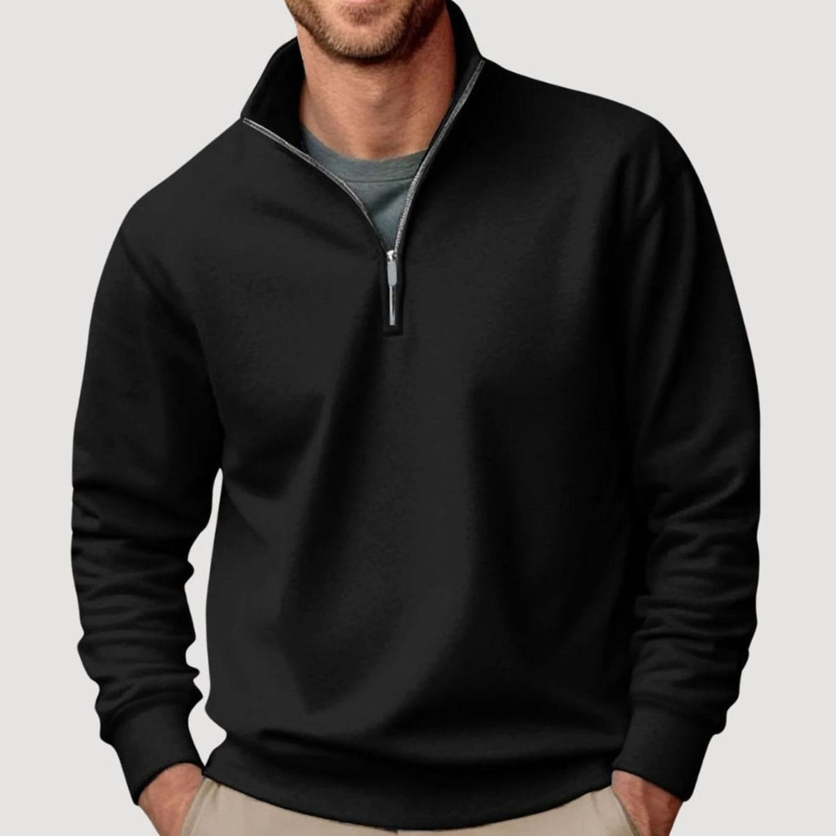 Mason | Men’s Quarter-Zip Fleece Stand-Collar Pullover Sweatshirt