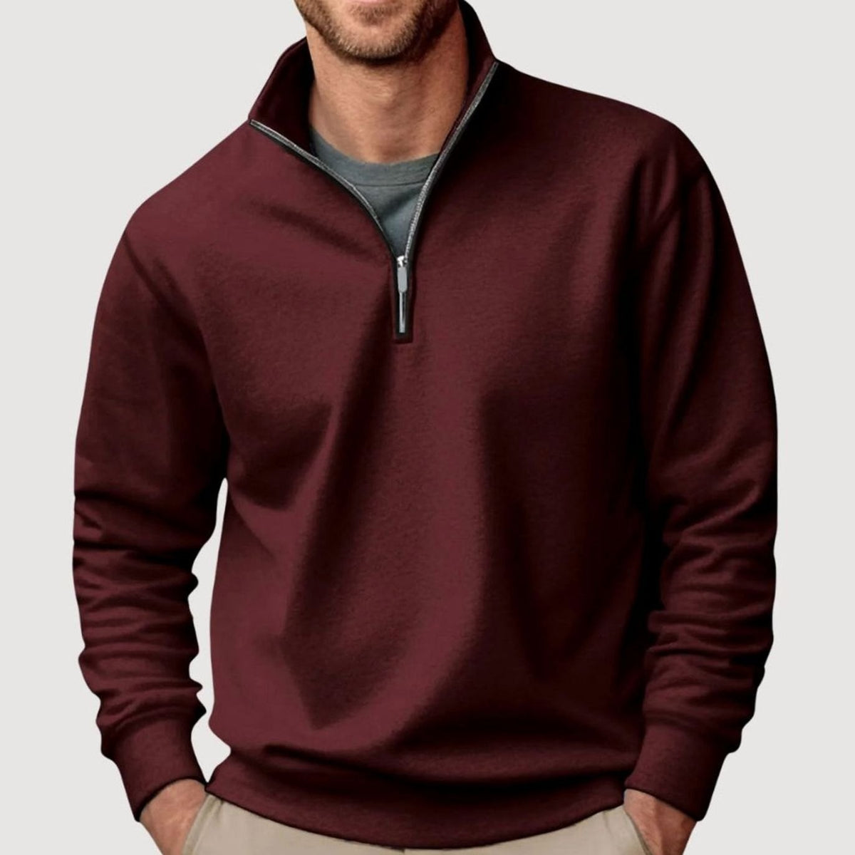 Mason | Men’s Quarter-Zip Fleece Stand-Collar Pullover Sweatshirt