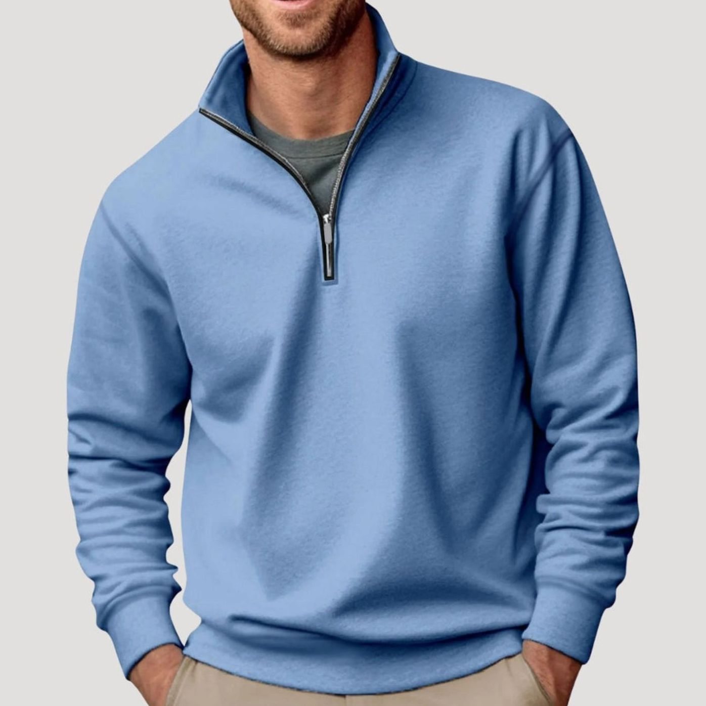 Mason | Men’s Quarter-Zip Fleece Stand-Collar Pullover Sweatshirt