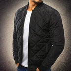 Jax | Men’s Diamond-Quilted Zip-Front Flight Bomber Jacket