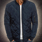 Jax | Men’s Diamond-Quilted Zip-Front Flight Bomber Jacket
