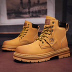 Hudson | Men’s Wheat Nubuck Lace-Up Lug Sole Work Boots