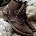 Wyatt | Men’s Distressed Leather Cap-Toe Lace-Up Heritage Boots