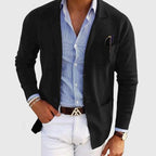 Julian | Men’s Lapel-Collar Fine-Knit Blazer Cardigan