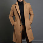 Julian | Men’s Single-Breasted Notched Lapel Wool-Blend Overcoat