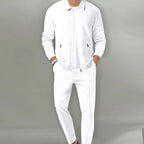 Soren | Men’s Collared Full-Zip Knit Jacket & Tapered Trouser Set