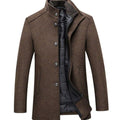 Weston | Men’s Stand-Collar Quilted-Lined Wool-Blend Car Coat