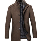 Weston | Men’s Stand-Collar Quilted-Lined Wool-Blend Car Coat