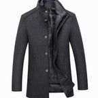 Weston | Men’s Stand-Collar Quilted-Lined Wool-Blend Car Coat
