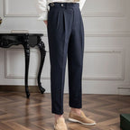 Sterling | Men’s Pleated Side-Adjuster High-Waist Dress Trousers