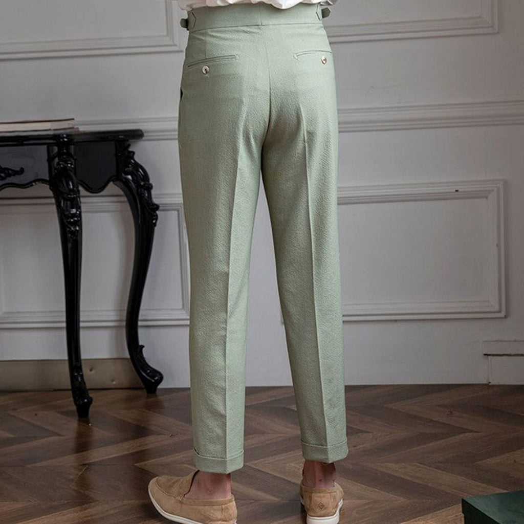 Sterling | Men’s Pleated Side-Adjuster High-Waist Dress Trousers