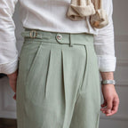 Sterling | Men’s Pleated Side-Adjuster High-Waist Dress Trousers