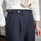 Sterling | Men’s Pleated Side-Adjuster High-Waist Dress Trousers