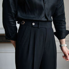 Sterling | Men’s Pleated Side-Adjuster High-Waist Dress Trousers