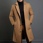 Julian | Men’s Single-Breasted Longline Wool-Blend Overcoat