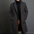 Julian | Men’s Single-Breasted Longline Wool-Blend Overcoat