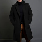Julian | Men’s Single-Breasted Longline Wool-Blend Overcoat