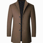 Cedric | Men’s Stand-Collar Quilted-Lined Wool-Blend Coat