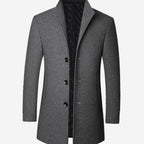 Cedric | Men’s Stand-Collar Quilted-Lined Wool-Blend Coat