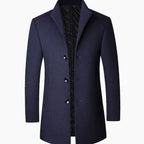 Cedric | Men’s Stand-Collar Quilted-Lined Wool-Blend Coat
