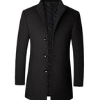 Cedric | Men’s Stand-Collar Quilted-Lined Wool-Blend Coat