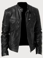 Axel | Men’s Snap-Collar Zip-Pocket Cafe Racer Jacket