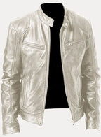 Axel | Men’s Snap-Collar Zip-Pocket Cafe Racer Jacket