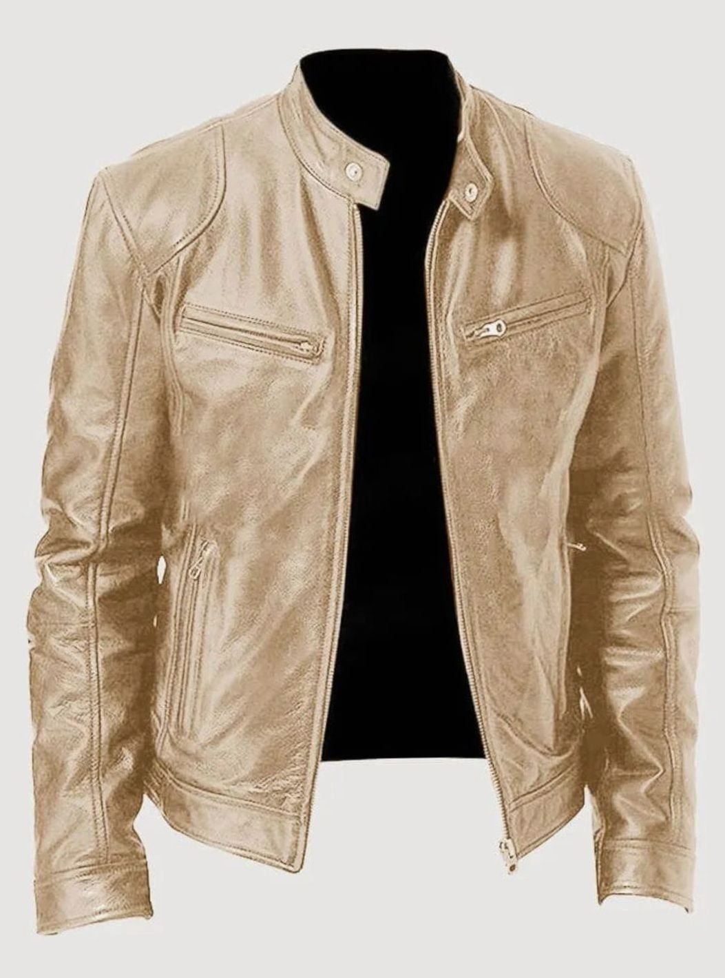 Axel | Men’s Snap-Collar Zip-Pocket Cafe Racer Jacket