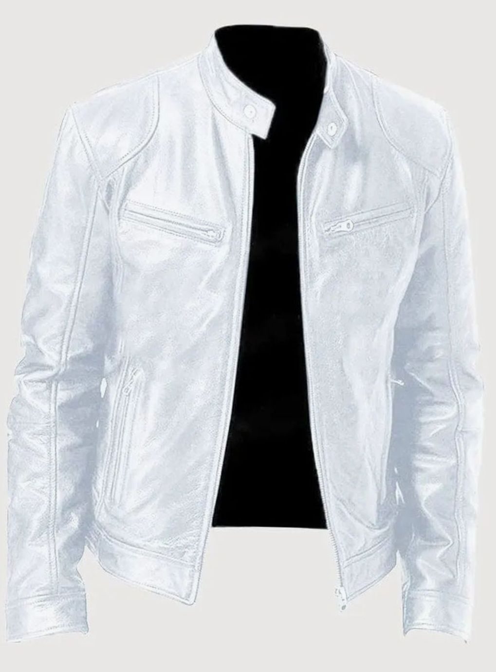 Axel | Men’s Snap-Collar Zip-Pocket Cafe Racer Jacket