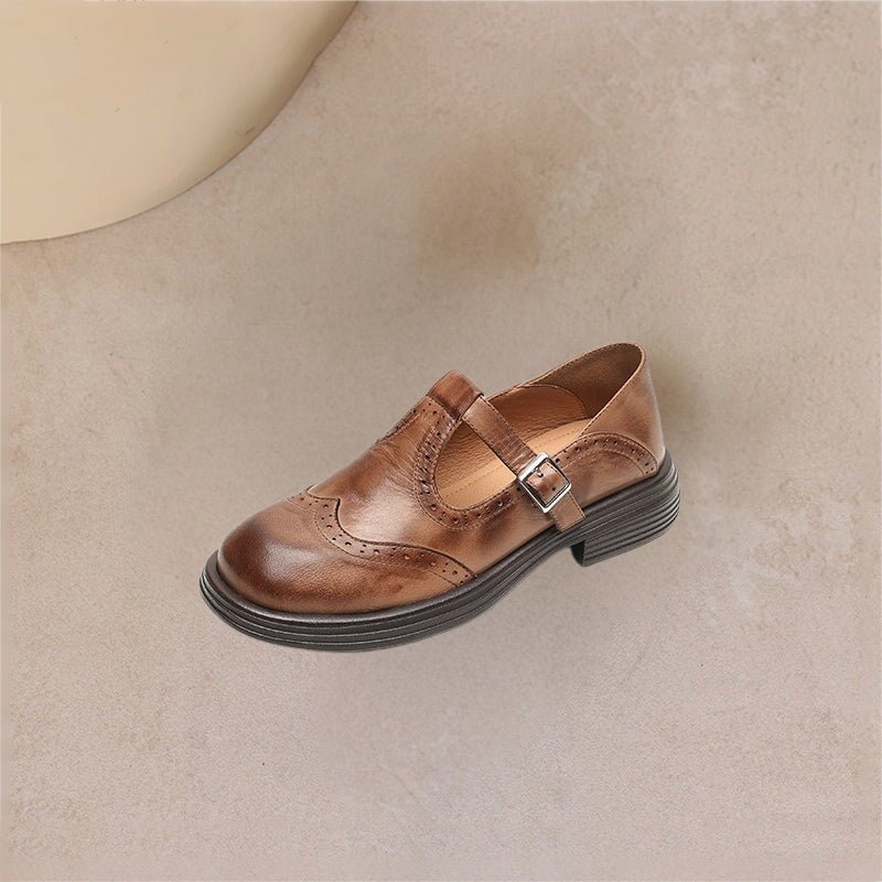 Mira | Vintage T-Strap Flats