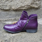 Miriam | ZIPPED FAUX LEATHER BOOTS