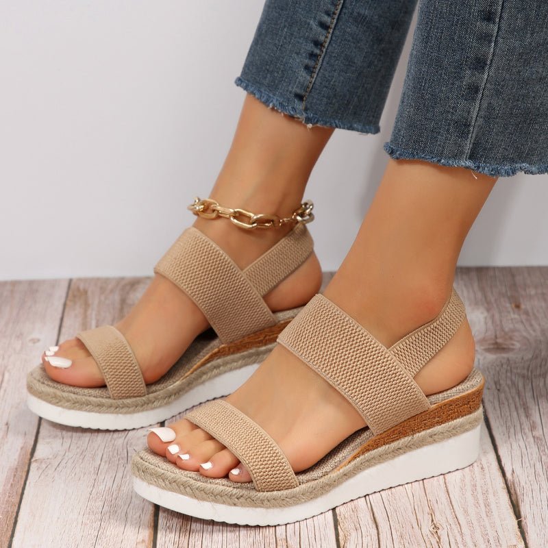 Women’s Platform Sandals with Stretch Straps