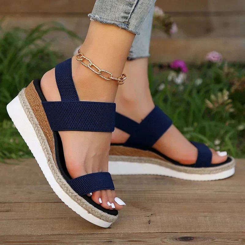Women’s Platform Sandals with Stretch Straps