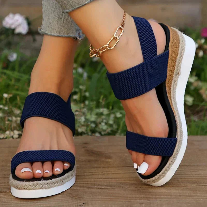 Women’s Platform Sandals with Stretch Straps