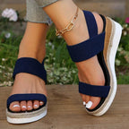 Women’s Platform Sandals with Stretch Straps