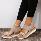 Women’s Platform Sandals with Stretch Straps