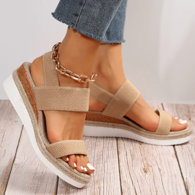 Women’s Platform Sandals with Stretch Straps
