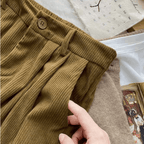 Women's high wasted Retro Corduroy pants