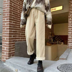 Women's high wasted Retro Corduroy pants