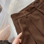 Women's high wasted Retro Corduroy pants