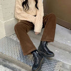 Women's high wasted Retro Corduroy pants
