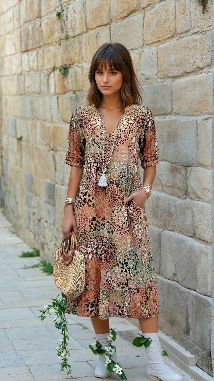 Nina | Vibrant Mid Length Dress