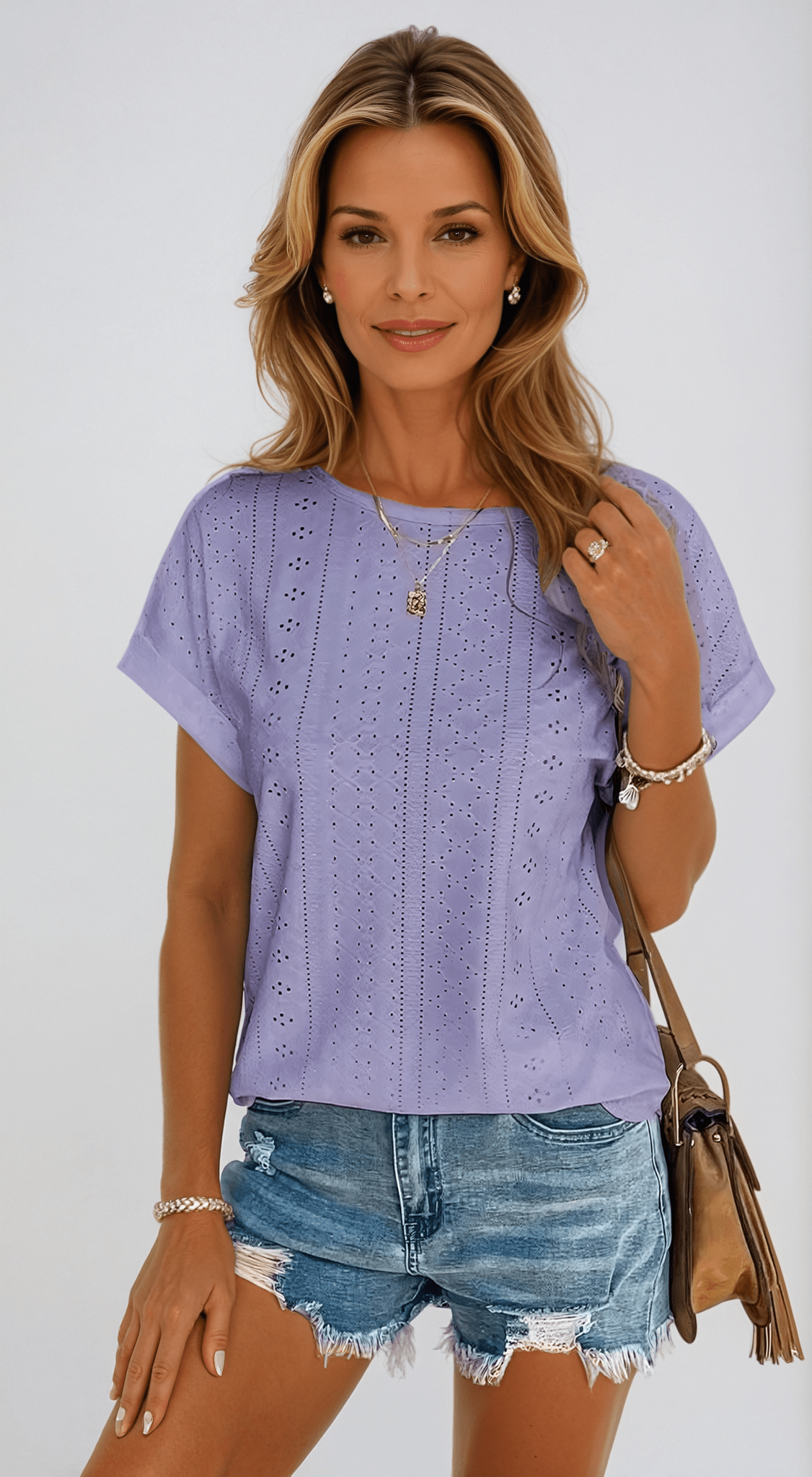 Women’s Eyelet Embroidered Blouse