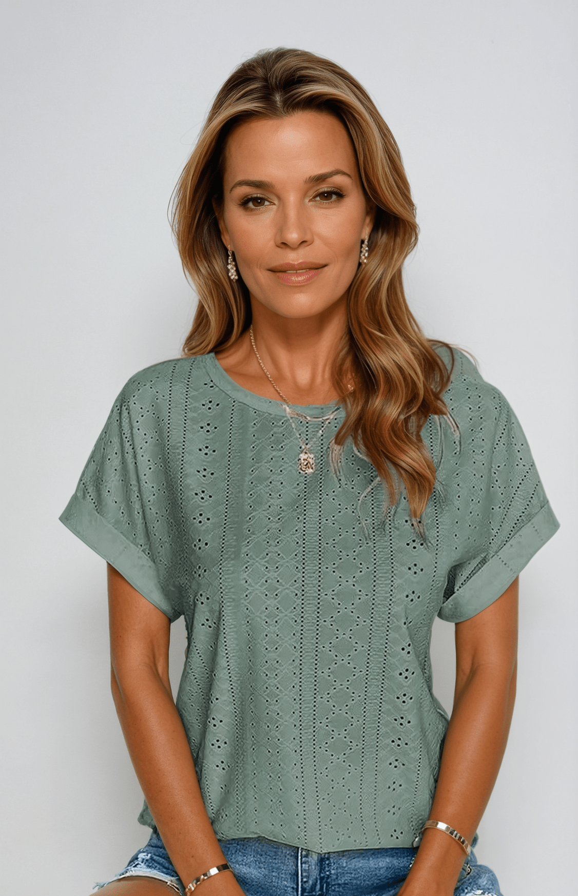 Women’s Eyelet Embroidered Blouse