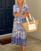 Serena | Floral V-Neck Cover Dress