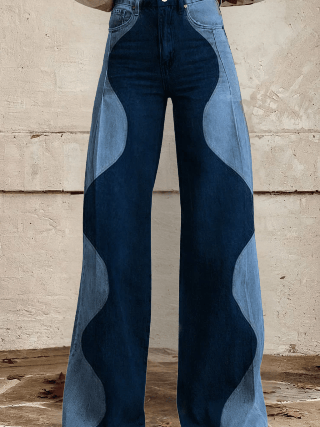 Noelle | Retro Floral Wide Leg Jeans